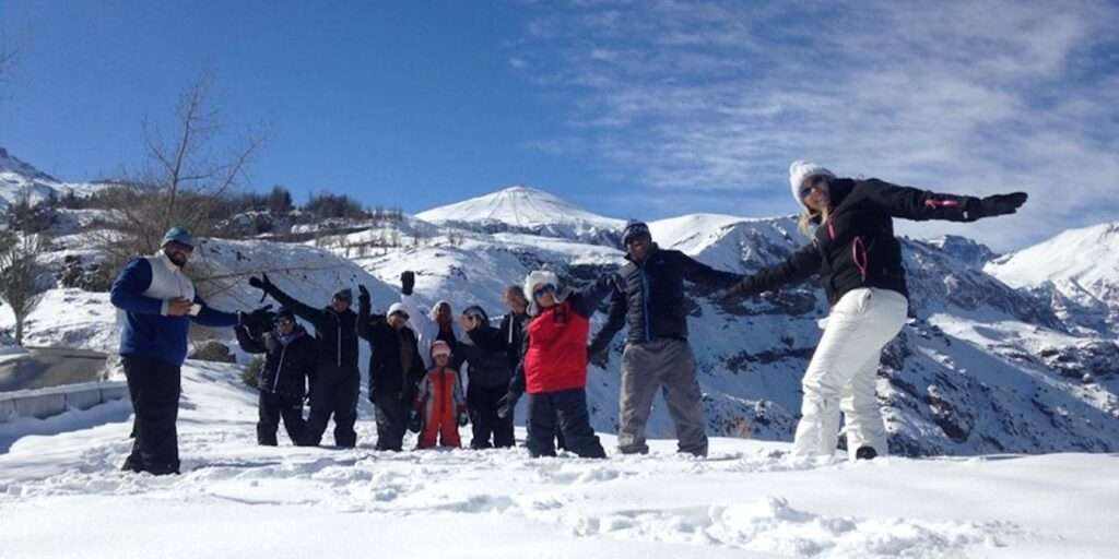 tour privado a la nieve en la cordillera de los Andes